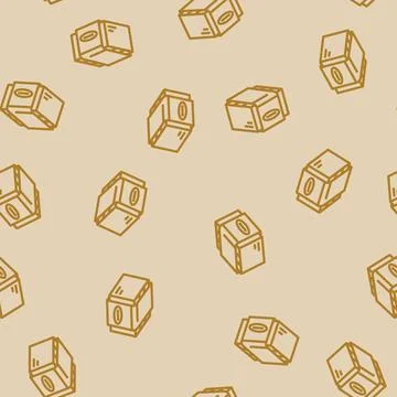 Sleeve cardboard packaging line vector seamless pattern Stock Illustration