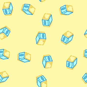 Sleeve cardboard packaging vector seamless pattern Stock Illustration