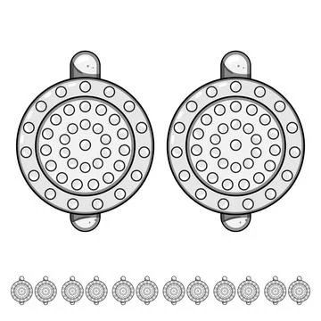 Sleeve cufflinks cartoon vector graphic 库存插图