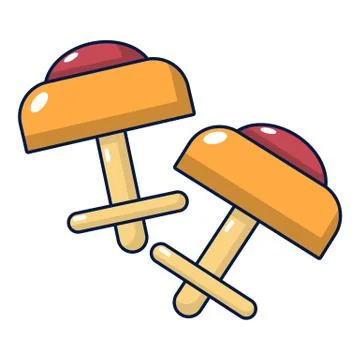 Sleeve links with ruby icon, cartoon style Illustrazione stock