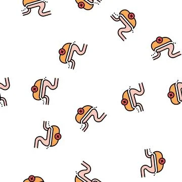 Sleeve resection bariatric vector seamless pattern Stock Illustration