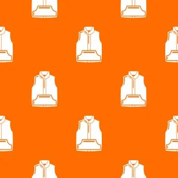 Sleeveless jacket pattern vector orange Stock Illustration