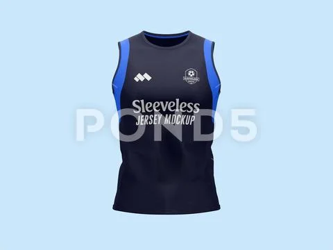 Sleeveless Jersey Mockup Front View PSD Template