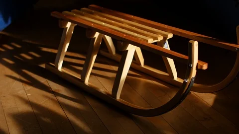 Sleigh in dramatic lighting 库存影片 94997193