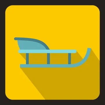 Sleigh icon, flat style イラスト素材