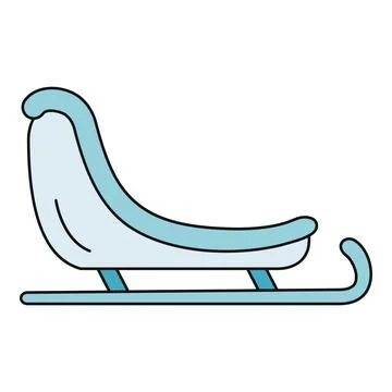 Sleigh icon representing winter holidays and festive travel 스톡 일러스트