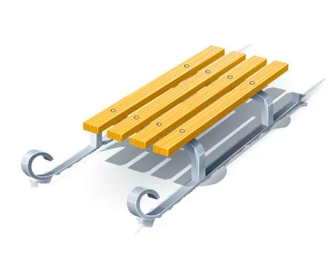 Sleigh on snow Stock Illustration