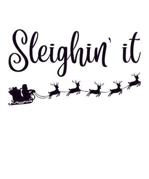 Sleighing It Stock Illustration