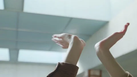 Slender Arms of Woman Dancer Stock Footage 166345117