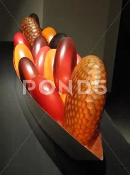 Slender blown glass designs Stock Photos