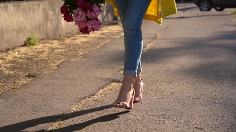 Slender legs  Stock Footage 109212615