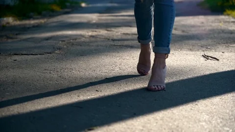 Slender legs  Stock Footage 109212872