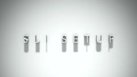 Sli setup 3D title animation with shadows on a white background Stock Footage 297013229