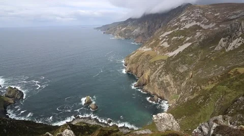 Sliabh Liag Cliffs, Donegal Stock Footage 46053404