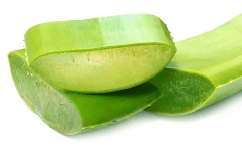 Slice aloe vera Stock Photos