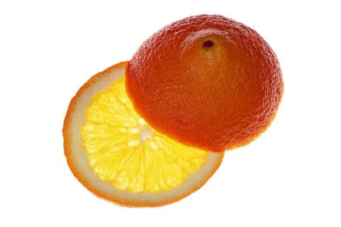 Slice and end of orange Stock-Fotos