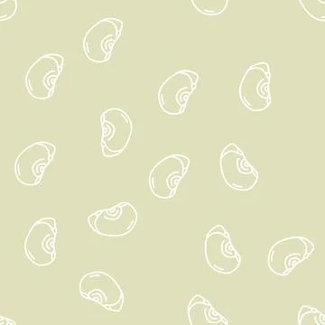 Slice apple cut fruit line seamless pattern Stock Illustration