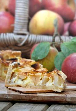 Slice of apple pie Foto stock