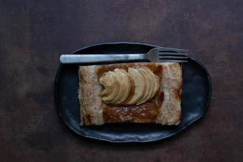 A slice of Apple Tart Stock Photos