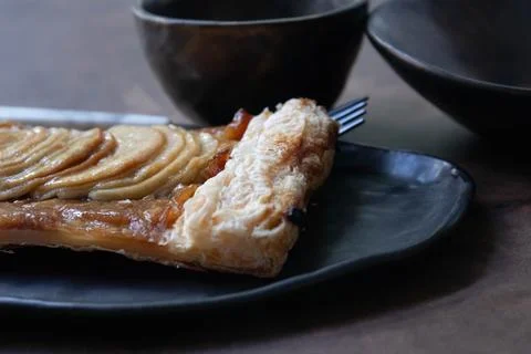 A slice of Apple Tart Stock Photos