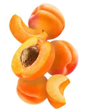 Slice apricots Stock Photos