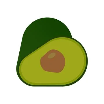 A slice of avocado, vector illustration 스톡 일러스트