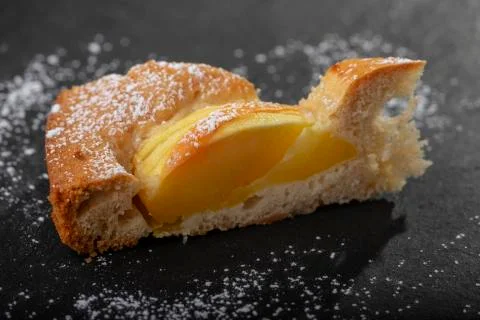 Slice of a bavarian apple pie Stock Photos
