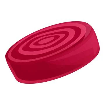 Slice beet icon, cartoon style Stock Illustration