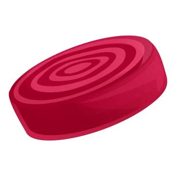 Slice beet icon, cartoon style Stock Illustration