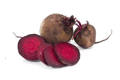 Slice of beetroot isolated on white background Stock Photos