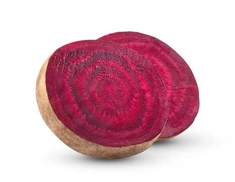 Slice beetroot on white background Stock Photos