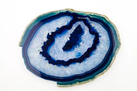 A slice of blue agate Stock Photos