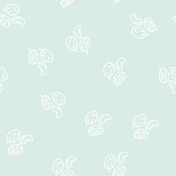 Slice blue plum fruit line seamless pattern Stockillustratie