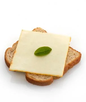 Slice of bread and cheese Stock-Fotos