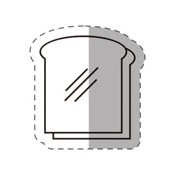 Slice bread bakery icon Stock Illustration