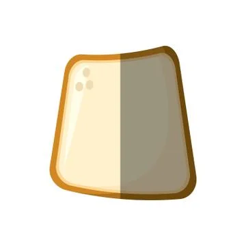 Slice bread bakery shadow イラスト素材