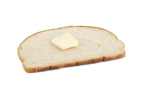 Slice of bread with butter slice Stock Photos