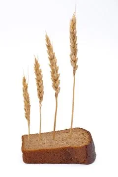 Slice bread with ears Stock Photos