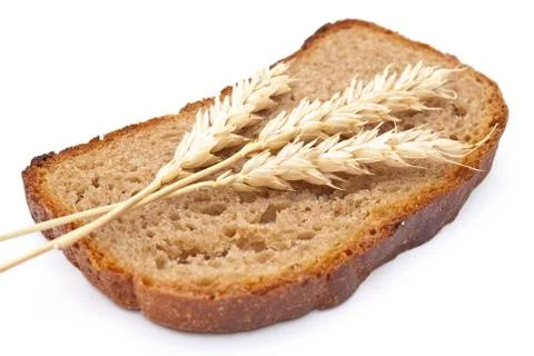 Slice bread with ears Stock Photos