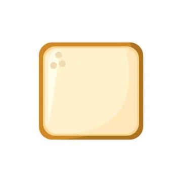 Slice bread food bakery ingredient Stock Illustration