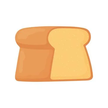 Slice bread food Stock Illustration