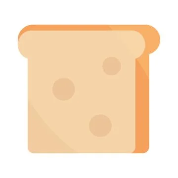 Slice bread food menu in cartoon flat icon 스톡 일러스트