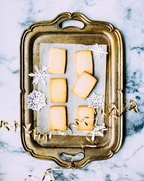 Slice, bread, food, table, presentation, plane, sheet, bake Stock Photos