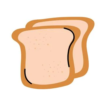 Slice bread fresh Illustrazione stock