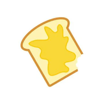 Slice of bread with honey 스톡 일러스트