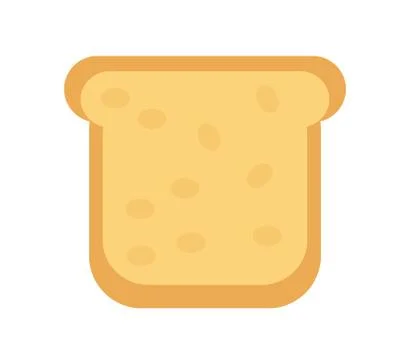 Slice of  bread icon. Flat design, isolated on white background. Vector ill.. Stock Illustration