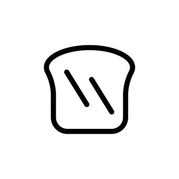 Slice bread icon line isolated on white background. Black flat thin icon on.. 스톡 일러스트