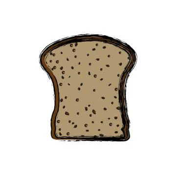 Slice of bread Illustrazione stock