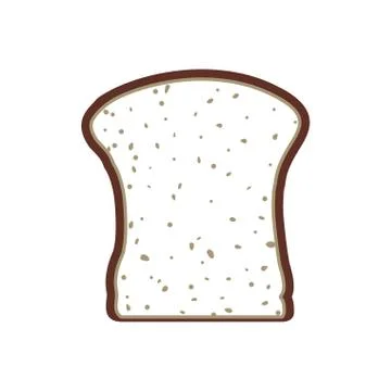 Slice of bread Stock Illustration