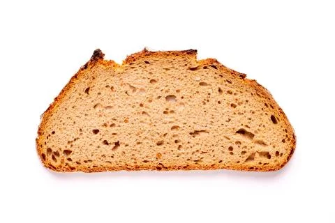 Slice of bread isolated on white background Stock Photos